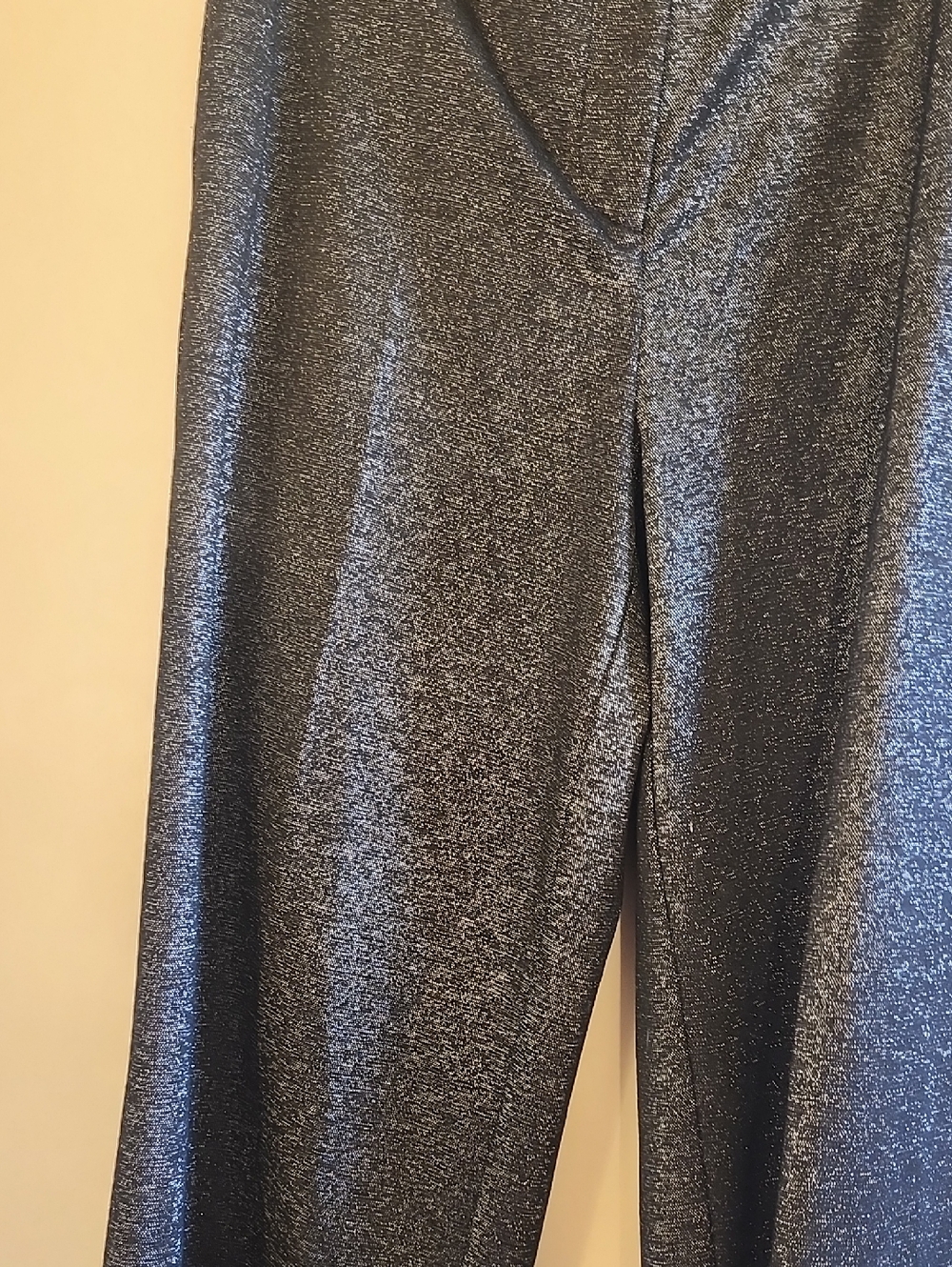 Rachel Zoe Metallic Charcoal Wide-Leg Jumpsuit Pants